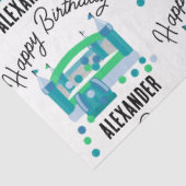 Bounce House Jumping Castle Verjaardagsnaam Kinder Tissuepapier (Detail)