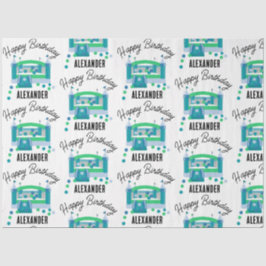 Bounce House Jumping Castle Verjaardagsnaam Kinder Tissuepapier