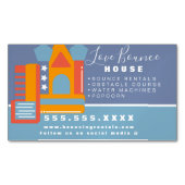 Bounce House Logo Party Carnaval Rentale Magnetisch Visitekaartje (Voorkant)