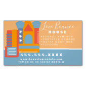 Bounce House Logo Party Carnival Rentals Business Magnetisch Visitekaartje (Voorkant)