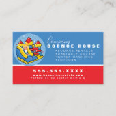 Bounce House Logo Party Rental Red Blue Visitekaartje (Voorkant)