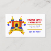BOUNCE HOUSE OPBLAASBARE FEESTVERJAARDAG Zakelijk Visitekaartje (Voorkant)
