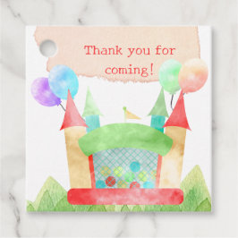 Bounce House Party Bedankjes Labels