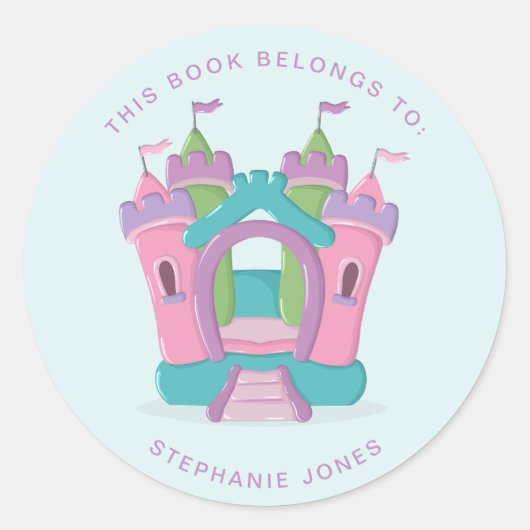 Bounce House Party Dit boek is van Ronde Sticker (Voorkant)