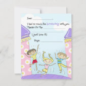 Bounce House Party Fill-in-the-Blank Kinder Bedankkaart (Voorkant)
