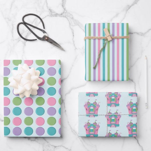 Bounce House Party Inpakpapier Vel (Voorkant)