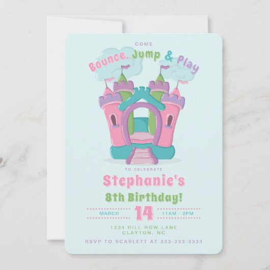 Bounce House Party Kaart (Voorkant)