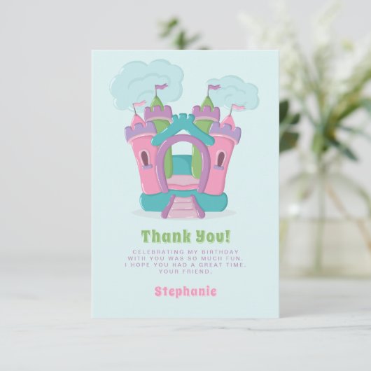 Bounce House Party Kaart (Staand voorkant)