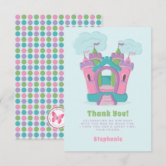 Bounce House Party Kaart (Voorkant / Achterkant)