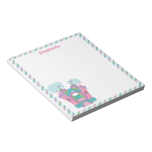 Bounce House Party Notitieblok (Schuin)