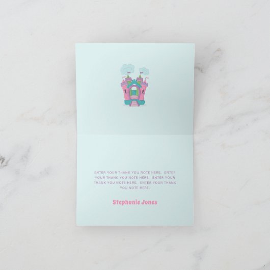 Bounce House Party Notitiekaartje (Binnen)