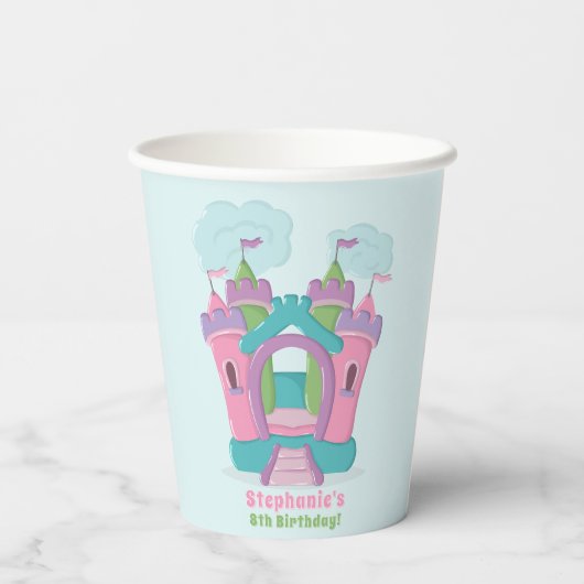 Bounce House Party Papieren Bekers (Achterkant)