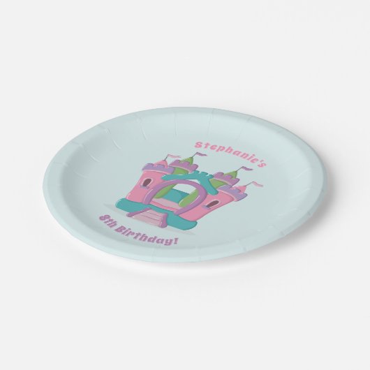 Bounce House Party Papieren Bordje (Gekanteld)