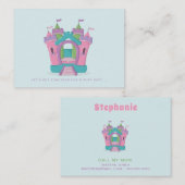 Bounce House Party Speel Datum Bellen Kaarten (Voorkant / Achterkant)