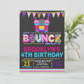Bounce House Party Uitnodiging gepersonaliseerde u (Staand voorkant)