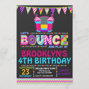 Bounce House Party Uitnodiging gepersonaliseerde u