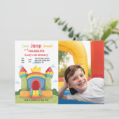 Bounce House Photo Invitation Kaart (Staand voorkant)
