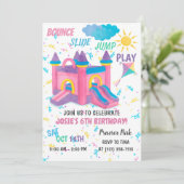 Bounce House Pink Kaart (Staand voorkant)
