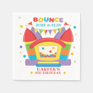 Bounce House Rainbow Birthday Servet