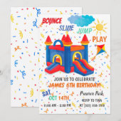 Bounce House Red Uitnodiging (Voorkant / Achterkant)