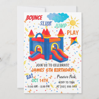 Bounce House Red Uitnodiging