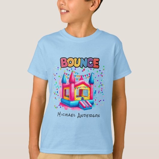 Bounce House Verjaardag Bash Custom T-shirt (Voorkant)
