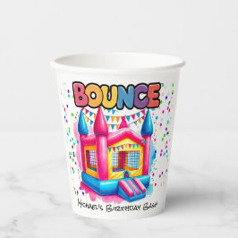 Bounce House Verjaardag Bash Papieren Bekers