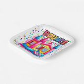 Bounce House Verjaardag Bash Papieren Bordje (Gebogen)