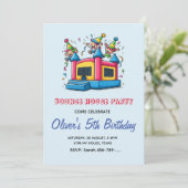 Bounce House Verjaardag uitnodiging | Bounce House (Staand voorkant)