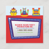 BOUNCE HOUSE VERJAARDAGSFEEST Uw Visitekaartjes (Voorkant)