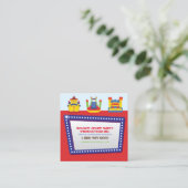 BOUNCE HOUSE VERJAARDAGSFEEST Uw Visitekaartjes (Staand voorkant)