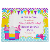 bounce huis bouncy kasteel verjaardag meisje dank groot cadeauzakje (Voorkant)