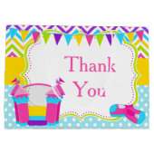 bounce huis bouncy kasteel verjaardag meisje dank groot cadeauzakje (Achterkant)