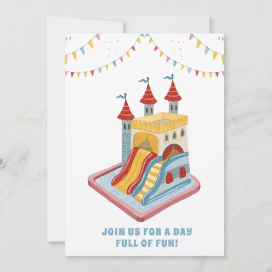 Bounce huis, indoor speeltuin, leuke zone kaart (Achterkant)