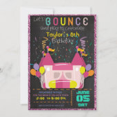 Bounce Inflatable castle Birthday Party Invitation Kaart (Voorkant)