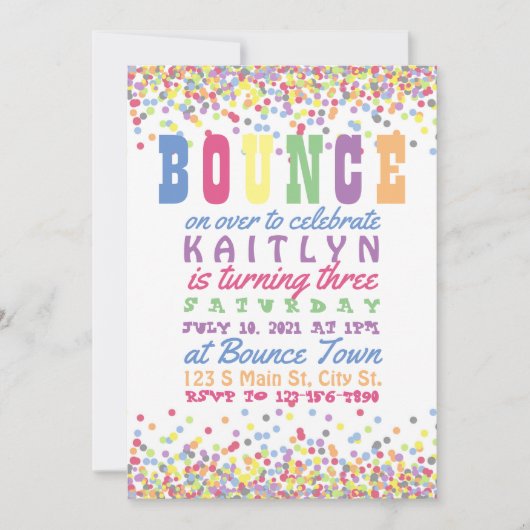 Bounce jarig kaart (Voorkant)