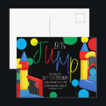Bounce Jump Kids Verjaardagsfeest Stippen Ballonne Briefkaart<br><div class="desc">Verjaardagsfeestuitnodigingen met kleurrijke stippen en ballonnen bounceparty</div>