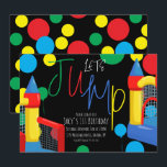 Bounce Jump Kids Verjaardagsfeest Stippen Ballonne Kaart<br><div class="desc">Verjaardagsfeestuitnodigingen met kleurrijke stippen en ballonnen bounceparty</div>