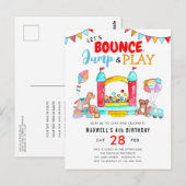 Bounce Jump Play Kinder Trampolinepark Verjaardag Briefkaart (Voorkant / Achterkant)