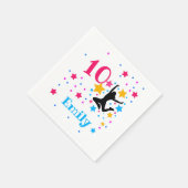 Bounce Jump Trampoline Birthday Girl Party Servet (Hoek)