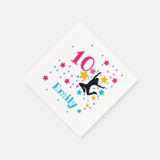 Bounce Jump Trampoline Birthday Girl Party Servet (Hoek)