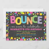 Bounce Jump Trampoline Party Birthday Girl Kaart (Voorkant)