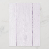 Bounce kalligrafie wervelig (pruim / Paarse) bruil Menu (Achterkant)