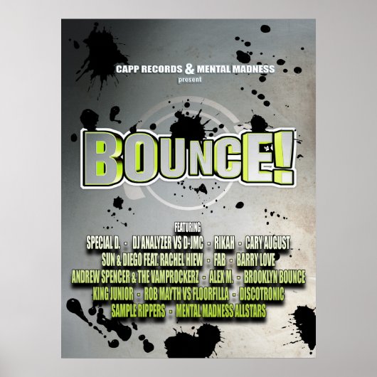 Bounce! Poster (Voorkant)