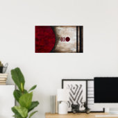 Bounce - Red Abstract Art Poster (Thuiskantoor)