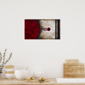 Bounce - Red Abstract Art Poster (Keuken)