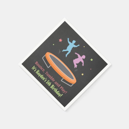 Bounce Trampoline Kids Verjaardagsfeestje Servette Servetten (Hoek)