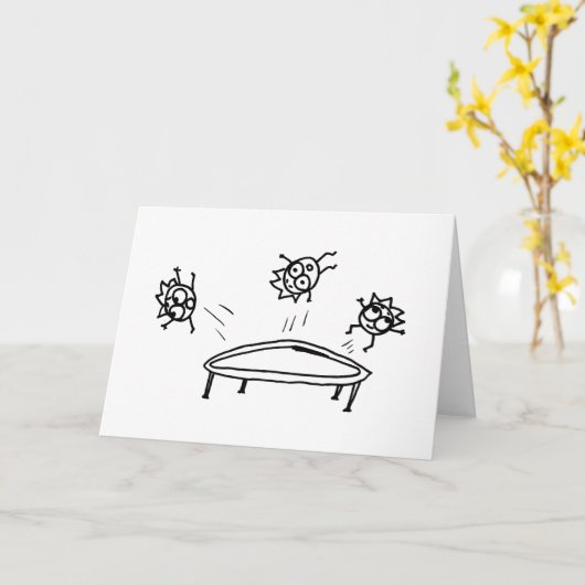 Bouncing Mathberries Kaart (Gele Bloem)