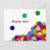 Bouncing Party Bedankt Briefkaart (Voorkant)