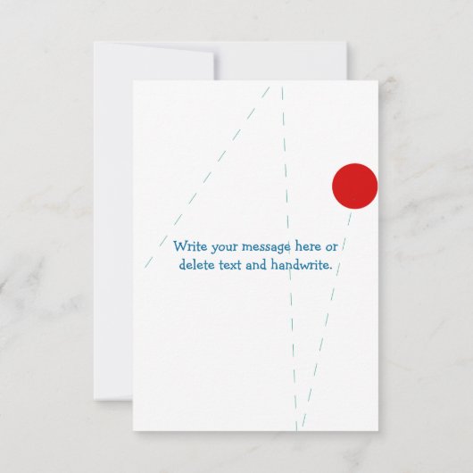 Bouncing Party Dank je Opmerking Vat Notitiekaartje (Achterkant)